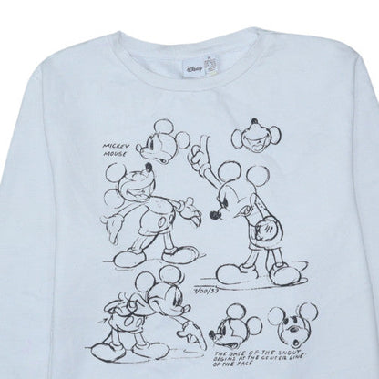 Disney x Primark Womens White Mickey Mouse Sketch Sweatshirt XL 18/20