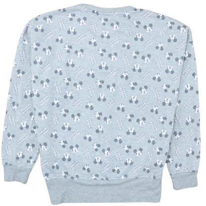 Disney Women Grey Mickey Mouse Pullover Sweatshirt Size S 10/12