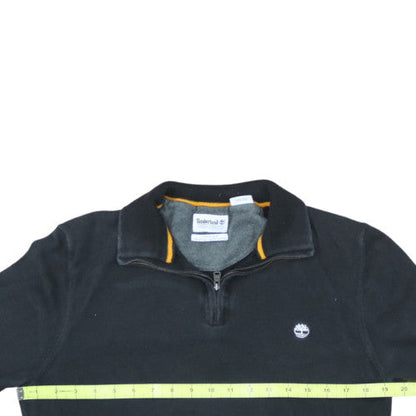 Timberland Men's Black Cotton 1/2 Zip Jumper Size L