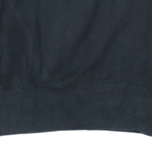 Timberland Men's Black Cotton 1/2 Zip Jumper Size L