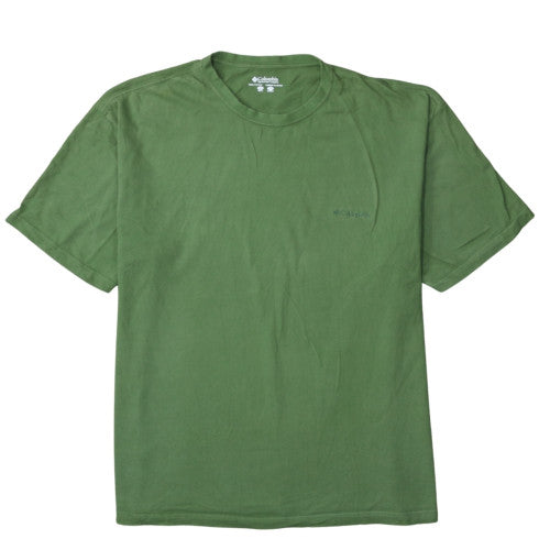 Columbia Men's Green 2XL Cotton Crew Neck Short Sleeve T-Shirt