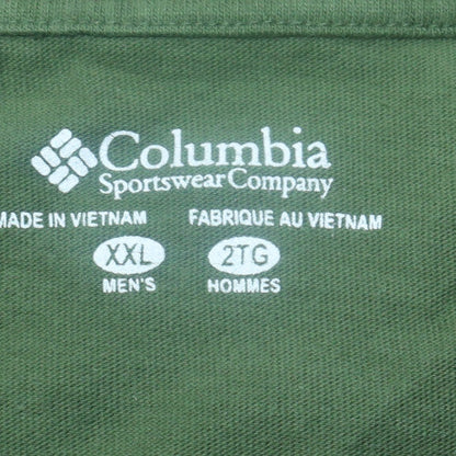 Columbia Men's Green 2XL Cotton Crew Neck Short Sleeve T-Shirt