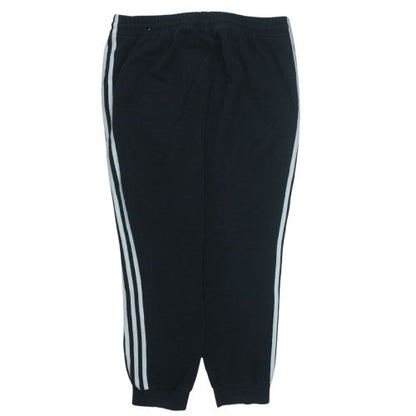 Adidas Men Black XL Jogger Sweatpants with Side Stripes