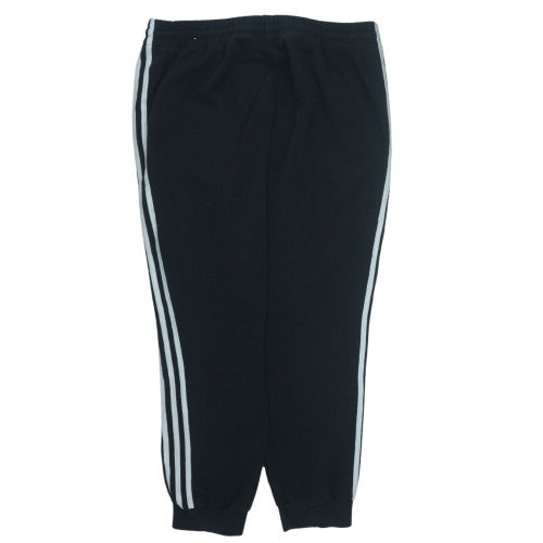 Adidas Men Black XL Jogger Sweatpants with Side Stripes