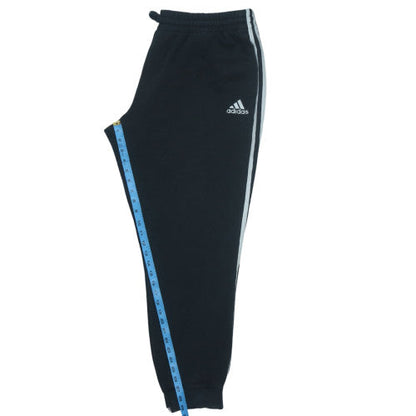Adidas Men Black XL Jogger Sweatpants with Side Stripes