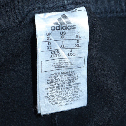Adidas Men Black XL Jogger Sweatpants with Side Stripes