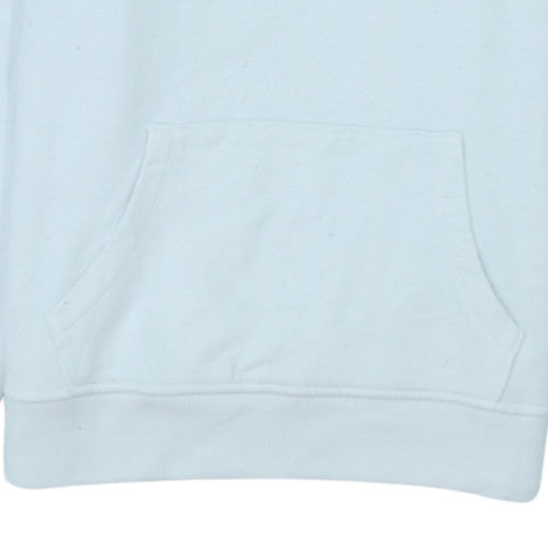 Tommy Jeans Men's White Pullover Hoodie M Logo Fleece Sweatshirt