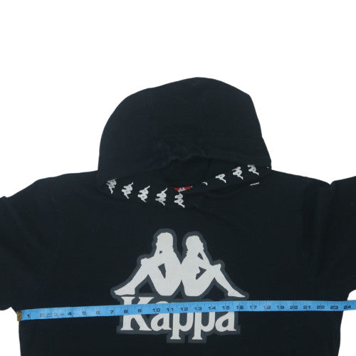 Kappa Men’s Black XL Pullover Hoodie with Logo Print