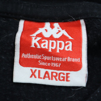 Kappa Men’s Black XL Pullover Hoodie with Logo Print