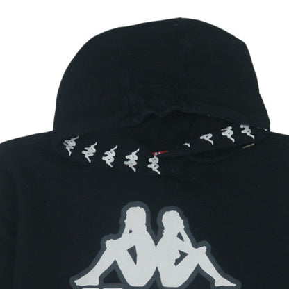 Kappa Men’s Black XL Pullover Hoodie with Logo Print