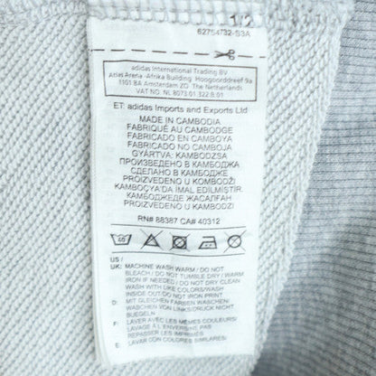Adidas Men’s Grey XL Pullover Hoodie with Logo Print