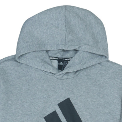 Adidas Men’s Grey XL Pullover Hoodie with Logo Print
