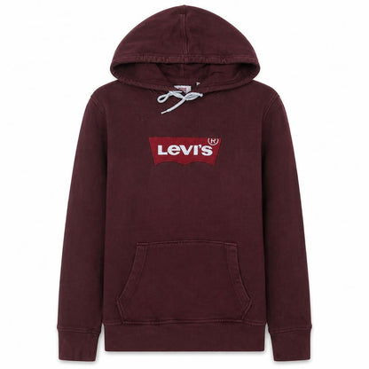 Levi's Men's Red Pullover Hoodie M Logo Graphic Fleece Sweatshirt