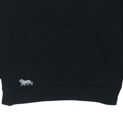 Lonsdale Men’s Black XL Pullover Hoodie with Logo Embroidery