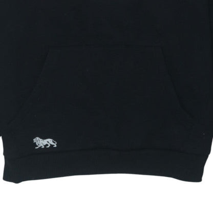 Lonsdale Men’s Black XL Pullover Hoodie with Logo Embroidery