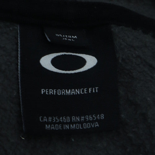 Oakley Men's Black Full Zip Hoodie M Athletic Fit Logo Fleece