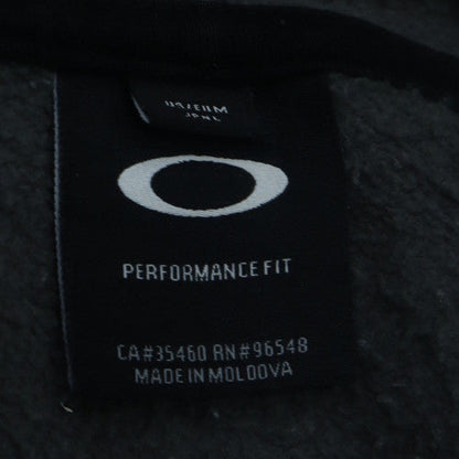 Oakley Men's Black Full Zip Hoodie M Athletic Fit Logo Fleece