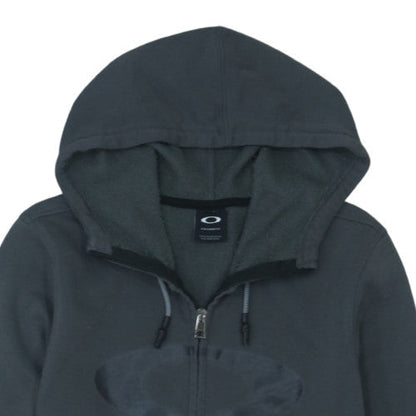 Oakley Men's Black Full Zip Hoodie M Athletic Fit Logo Fleece