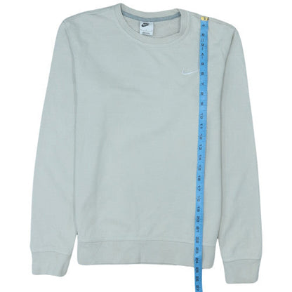 Nike Men's Grey Cotton Crew Neck Sweatshirt M Classic Fit