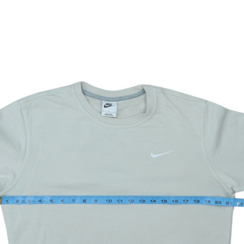 Nike Men's Grey Cotton Crew Neck Sweatshirt M Classic Fit