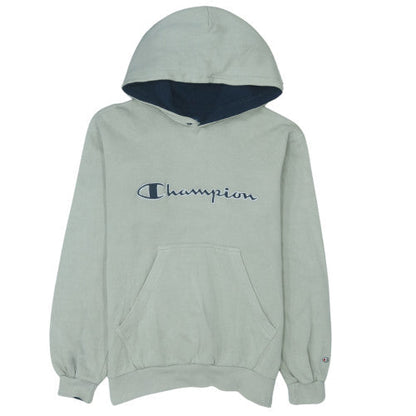 Champion Men's Grey Small Pullover Hoodie with Logo