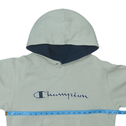 Champion Men's Grey Small Pullover Hoodie with Logo