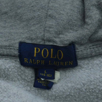 Polo Ralph Lauren Womens Grey Full Zip Hoodie L Cotton Blend
