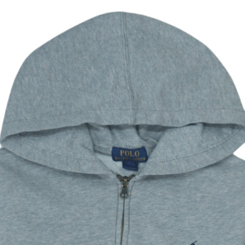 Polo Ralph Lauren Womens Grey Full Zip Hoodie L Cotton Blend