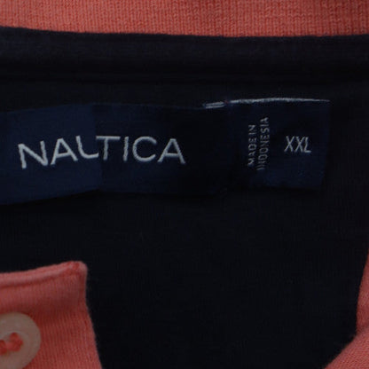 Nautica Men's Pink 2XL Cotton Short Sleeve Polo Shirt