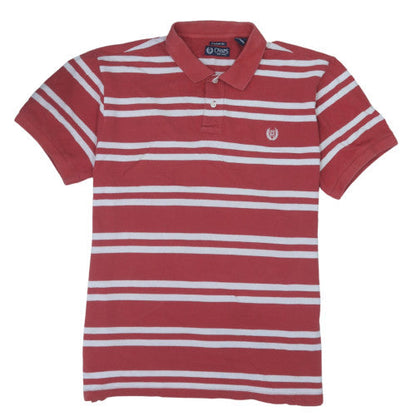 Chaps Men's Red Striped Classic Fit Polo Shirt XL