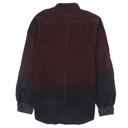 Calvin Klein Men's Brown Slim Fit Cotton Corduroy Shirt M