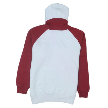 adidas Men's White Red Pullover Hoodie Size S Sports Fleece