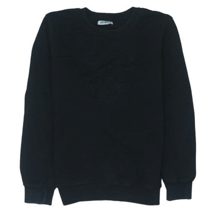 Kenzo Men's Black XL Embroidered Tiger Crew Neck Sweatshirt