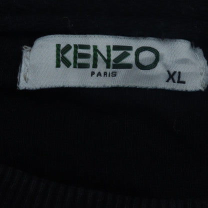 Kenzo Men's Black XL Embroidered Tiger Crew Neck Sweatshirt