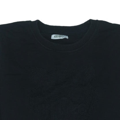 Kenzo Men's Black XL Embroidered Tiger Crew Neck Sweatshirt