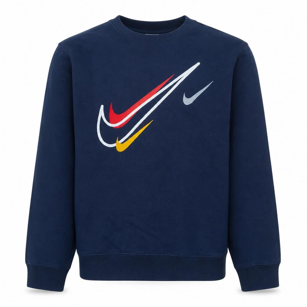 Nike Men's Blue Pullover Logo Sweatshirt Size S