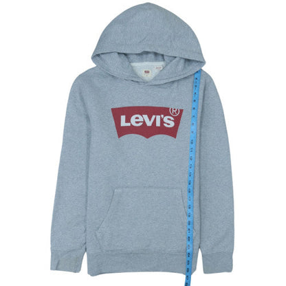 Levi's Men's Grey XS Pullover Hoodie with Logo Front