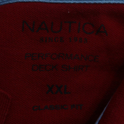 Nautica Men’s Multicoloured Striped Polo Shirt 2XL Classic Fit