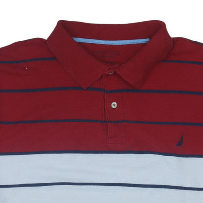 Nautica Men’s Multicoloured Striped Polo Shirt 2XL Classic Fit