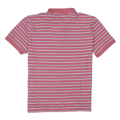 Tommy Hilfiger Men's Pink Striped Polo Shirt XL Cotton Casual