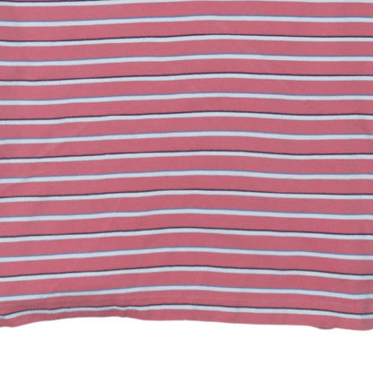 Tommy Hilfiger Men's Pink Striped Polo Shirt XL Cotton Casual