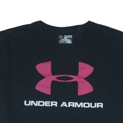Under Armour Womens Black 2XL HeatGear Relaxed Fit T-Shirt
