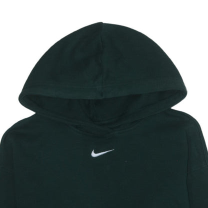 Nike Men's Green Pullover Hoodie M Fleece Logo Sweatshirt