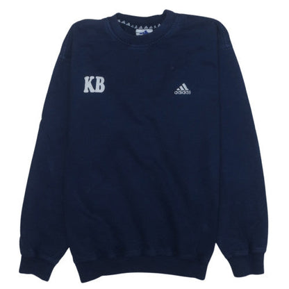 Adidas Men’s Blue Pullover Sweatshirt L Crew Neck Sports Embroidered