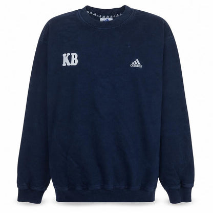 Adidas Men’s Blue Pullover Sweatshirt L Crew Neck Sports Embroidered