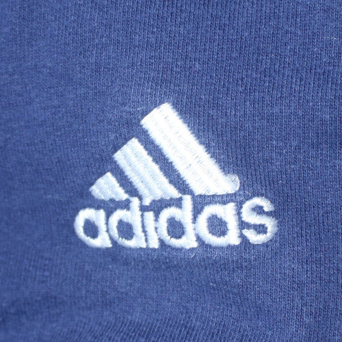 Adidas Men’s Blue Pullover Sweatshirt L Crew Neck Sports Embroidered