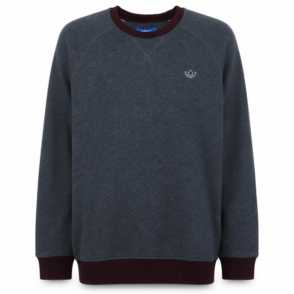 adidas Men's Grey XL Pullover Sweatshirt Crew Neck Logo Fleece