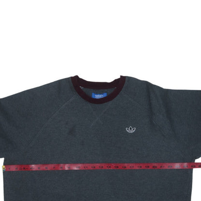 adidas Men's Grey XL Pullover Sweatshirt Crew Neck Logo Fleece