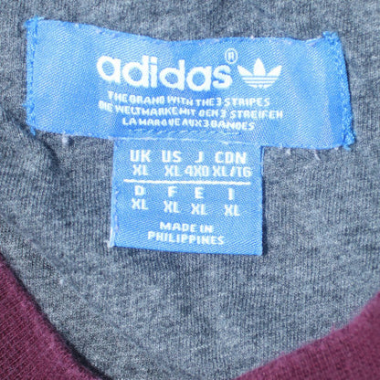 adidas Men's Grey XL Pullover Sweatshirt Crew Neck Logo Fleece