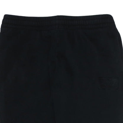 Emporio Armani Men’s Black Jogger Sweatpants in Medium Cotton Blend